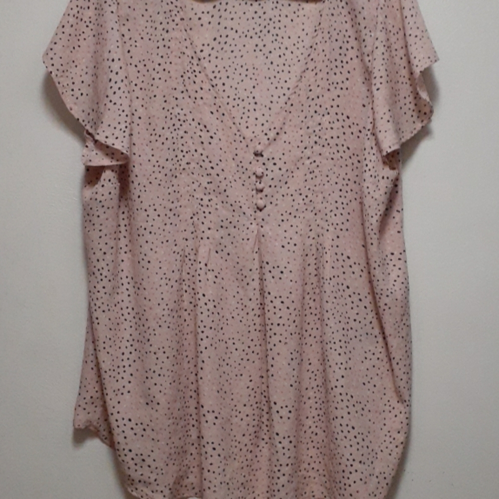 Torrid Pink Polka Dot Shirt